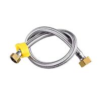 Tuyau d'arrosage Tuyau d'arrivée d'eau chaude et froide for robinet, flexible tressé en acier inoxydable 304 for chauffage Tuyau d'arrosage(C,60cm)