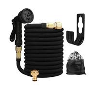 Tuyau d'arrosage, tuyau extensible rétractable Tuyau d'arrosage extensible double connecteur métallique haute pression, enrouleur magique for jardin, ferme, irrigation, lavage de voiture(75FT-22M Exte