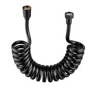 Tuyau d'arrosage Tuyau Flexible Rétractable À Ressort De 1,5/2/3/5 M For Pommeau De Douche, Toilettes, Bidet, Plomberie, Salle De Bain, Spirale Tuyau d'arrosage(Black,5M)