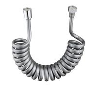 Tuyau d'arrosage Tuyau Flexible Rétractable À Ressort De 1,5/2/3/5 M For Pommeau De Douche, Toilettes, Bidet, Plomberie, Salle De Bain, Spirale Tuyau d'arrosage(Grey,1.5M)