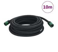 vidaXL Tuyau d'arrosage de jardin en caoutchouc avec connecteur Noir 0,6" 10 m