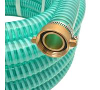 Tuyau d'aspiration avec raccords en laiton 10 m 25 mm Vert