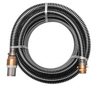 Tuyau d'aspiration avec raccords en laiton 15 m 25 mm Noir