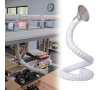 Tuyau d'aspiration de fumées Flexible de 2 m avec Capot réglable - Bras de dépoussiérage Industriel pour Atelier - 2 m, vanne de 100 mm (3,9 Pouces) pour Une Aspiration Efficace des poussièr