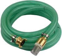 tuyau d'aspiration + de refoulement 1"/25mm avec crépine, clapet anti-retour + raccord d'aspiration 5m