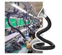 Tuyau D'aspiration Des Poussières, Noir Et Blanc Bras De Captage Flexible Pour Extracteur D'air Avec Hotte En Acier Inoxydable, Rotation À 360°(Black 1 7/9 In,L 6.5ft/200cm)