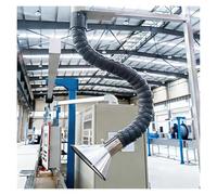 Tuyau d'aspiration Flexible de 1 m de Long, réglable à 360°, résistant à la Chaleur, avec Capuchon en Acier Inoxydable, pour la Gravure et Le soudage industriels (45 mm/1,8 Pouce)