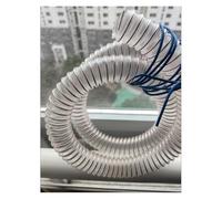 Tuyau d'aspiration industriel en polyuréthane, tube d'alimentation for machine de découpe en polyuréthane avec fil d'acier cuivré, conduit d'air télescopique(Φ4.9"/125mm)