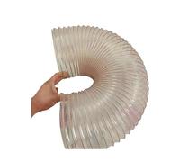 Tuyau d'aspiration industriel,tuyau flexible en fil d'acier transparent, résistant aux hautes et basses températures,conception ondulée télescopique(55ft/16.8m)