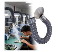 Tuyau d'aspiration pour bras d'aspiration de, Tuyau d'extraction de fumée articulé, bras réglable, plusieurs tailles multicolores(Grey,110mm/4.3in-L2m/6.6ft)