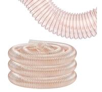 Tuyau D'aspiration Renforcé En Polyuréthane Flexible Gaine Ventilation | 3.0m 6m 8m Tuyau D'Évacuation Avec Fil D'acier En Spirale, Aspiration Copeaux Ou Granulés(3m/9.84ft,300mm-11.8in)