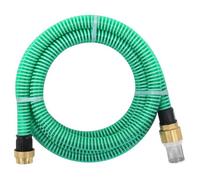 vidaXL Tuyau d'aspiration avec raccords en laiton 1,1" 3 m PVC Vert