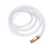 Tuyau de 1,9 cm Pompe à siphon à secouer de 1,8 m pour le transfert de gaz de carburant d'eau Débit élevé jusqu'à 6 gallons par minute PVC Blanc Utilisable comme pompe submersible de secours