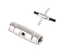Tuyau de brumisation haute pression 9.5mm, connecteur rapide, buse de brume, adaptateur métallique, bouchon d'extrémité de tuyau d'irrigation 2pcs 180° quick-connect straight double