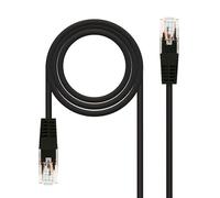 Tuyau de catégorie 5e UTP de 3 mètres en Noir, connexions RJ45, matériau Flexible, conçu pour : réseaux locaux et connexions Internet.