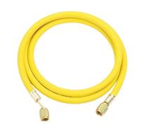 Tuyau de charge CA - Tuyau de recharge de réfrigérant - Tube de remplissage robuste - Construction étanche - Tuyau robuste avec raccord en laiton et outil de noyau de valve - Tuyau fiable pour la