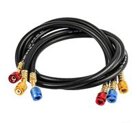 Tuyau de charge d'agent de refroidissement fluoré renforcé pour CVC R22 R134a R410A 1 m 1 5 m de longueur filetage évalué 4000 PSI Pression d'éclatement (1,5 m)