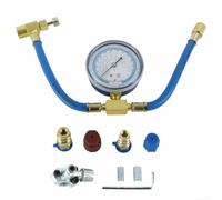 Tuyau de charge pour réfrigérateur avec manomètre pour R134a, comprend valve de crevaison, clé hexagonale et kit adaptateur pour ports de service AC R12 R22