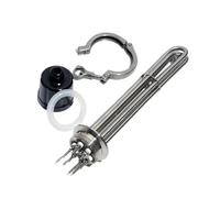 Tuyau De Chauffage, Élément Chauffant Électrique 304SS 2" (3 KW, 6 KW, 9 KW, 12 KW, 380 V) For Brassage Maison Avec Collier Et Raccord(4 pcs,380V_3KW 195L)