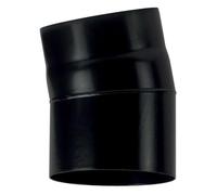 Tuyau de cheminée Courbe 15 DN 150 émaillé peint 600 degrés pour poêle à bois tuyau noir acier CE Made in Italy