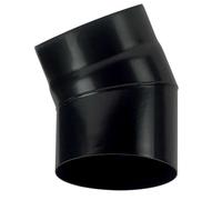 Tuyau de cheminée Courbe 30 DN 150 émaillé peint 600 degrés pour poêle à bois tuyau noir acier CE Made in Italy