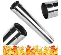 Tuyau de Cheminée en Acier Inoxydable - Longueur 1000mm 1 mètre - Revêtement de Conduit de Cheminée - pour l'évacuation de Fumée ou d'échappement - Diamètre 150 mm - Ø 150 mm x 1 m
