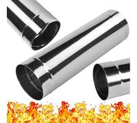 Tuyau de Cheminée en Acier Inoxydable - Longueur 500mm 0.5 mètre - Revêtement de Conduit de Cheminée - pour l'évacuation de Fumée ou d'échappement - Diamètre 120 mm - Ø 120 mm x 0,5 m