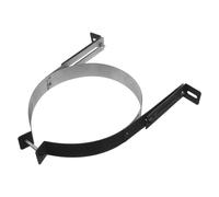 Tuyau de Cheminée noir en Acier Inoxydable Support Mural | Bras Réglables, Fixation Murale Douce, pour Conduit Simple, Cheminée, Atelier ou Foyer Intérieur