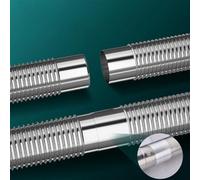 Tuyau de cheminée télescopique coudé en acier inoxydable 50 mm pour poêle à bois ou cheminée, résistant aux hautes températures, extensible 0,65 à 1,5 m