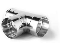 Tuyau de cheminée Thermobrico - Raccord Braga en T 90° monoparoi acier inoxydable AISI 316 - Divers diamètres - (diamètre ø 150)