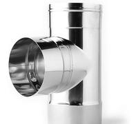 Tuyau de cheminée Thermobrico - Raccord Braga en T 90° monoparoi acier inoxydable AISI 316 - Divers diamètres - (diamètre ø 200)