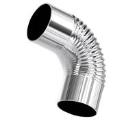 Tuyau de cheminée - Tuyau de poêle à bois pratique de 10,2 cm | Tube de poêle en acier inoxydable, cheminée de poêle à bois coude à 90 degrés pour camping, jardin, arrière-cour, maison, cheminée