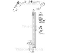 Tuyau de climatisation du compresseur d'air au condensateur 9010 29006 TRISCAN
