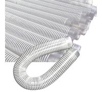 Tuyau de collecte de poussière en PVC transparent de 4 m - Tuyau de fumée robuste avec renfort en fil d'acier