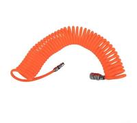 Tuyau de compresseur d'air en polyuréthane 5 x 8 mm avec connecteurs rapides de type C pour outils pneumatiques, tube spirale flexible 6-15 m (9 m)