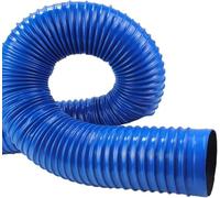 Tuyau de conduit flexible en PVC, tube de ventilation, tube à soufflet industriel robuste bleu for échappement de ventilation de machines d'usine(160mm-1M)