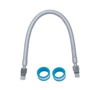 Tuyau de démarrage de compresseur en acier inoxydable de qualité industrielle 1,27 cm, NPT mâle 1,27 cm, longueur 50,8 cm, 450 °C, raccords des deux côtés rotatifs librement