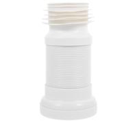 Tuyau de Déplacement des Toilettes Extensible Blanc en Plastique | Connexion Décalée pour Sortie Wc, Flexible et Ajustable, Usage Salle de Bain, Montage Simple