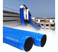 Tuyau de dépoussiérage domestique en PVC bleu - 2/2,5/4/6 pouces x 10/13/20 pieds, tuyau de dépoussiérage for systèmes de dépoussiérage, tuyau d'admission d'air par induction(13ft/4m,Dia 6inch)