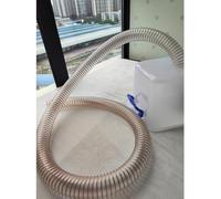Tuyau de dépoussiérage en PU épais de 1, 2, 3, 4, 5, 6, 8, 9, 10, 12, 13 pouces, flexible et transparent avec bobine de fil en acier au carbone(Dia-180mm (7 Inch))