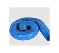 Tuyau de dépoussiérage industriel en PVC, tube flexible ondulé bleu for ventilation CNC et travail du bois, conduit d'air extensible renforcé par fil(D 4.5cm)