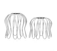 Tuyau de descente en deux parties pour filtre à feuilles avec maille en forme de dôme pour ouvertures de 75 à 85 mm et 90 à 100 mm pour les installations de toit, balcon et jardin