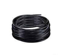 Tuyau de distribution vierge en PVC de 4 à 6 mm pour systèmes d'irrigation goutte à goutte - Tuyau flexible noir (50 m)