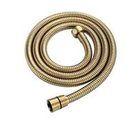 Tuyau de Douche 1.5M Universel Extensible Tuyau en Acier Inoxydable Anti-Explosion Flexible de Douche Anti-Torsion et Anti-Corrosion Flexible de Pomme de Douche à Main,Brushed titanium gold
