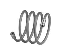 Tuyau de douche à main anti-enroulement GI/2, 1 pièce, 1,5/2 m, tube flexible haute pression, interface universelle, tuyau en nylon for bain(Szary,2M)