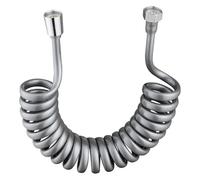 Tuyau de douche à ressort 1,5/2/3/5 m - Tuyau pulvérisateur de bidet extensible anti-torsion, tuyau d'eau flexible avec G1/2, ajustement universel pour raccord de toilettes et de salle de bain (noir