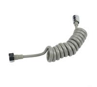 Tuyau de douche avec mécanisme à ressort pour pommeau de douche de salle de bain, bidet et valve coudée, besoins de plomberie (gris, 1,5 m)