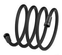 Tuyau de douche avec noyau en nylon renforcé pour un look tressé compatible avec bras de douche de 10,2 cm et unités portatives (version noire, 2 m)