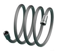 Tuyau de douche avec renfort de tube en nylon pour structure tressée correspond aux dimensions standard de la sortie de douche de salle de bain de 10,2 cm (version grise, 2 m)