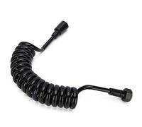 Tuyau de Douche de 2 M, Tuyau de Douche à Ressort Rétractable Flexible, Accessoire de Tuyau de Douche de Bidet à Capuchon en Cuivre, Universel pour Bidet, Valve d'angle de